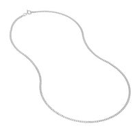 Load image into Gallery viewer, 14K Yellow Gold or White Gold or Rose Gold 1.95mm Open Curb Chain Necklace with Spring Ring
