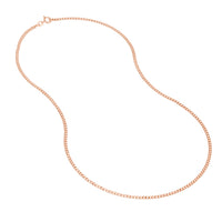 Load image into Gallery viewer, 14K Yellow Gold or White Gold or Rose Gold 1.95mm Open Curb Chain Necklace with Spring Ring
