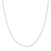 Load image into Gallery viewer, 14K Yellow Gold Or White Gold 1.7mm Paper Clip Chain Necklace with Lobster Lock
