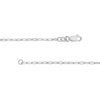 Load image into Gallery viewer, 14K Yellow Gold Or White Gold 1.7mm Paper Clip Chain Necklace with Lobster Lock
