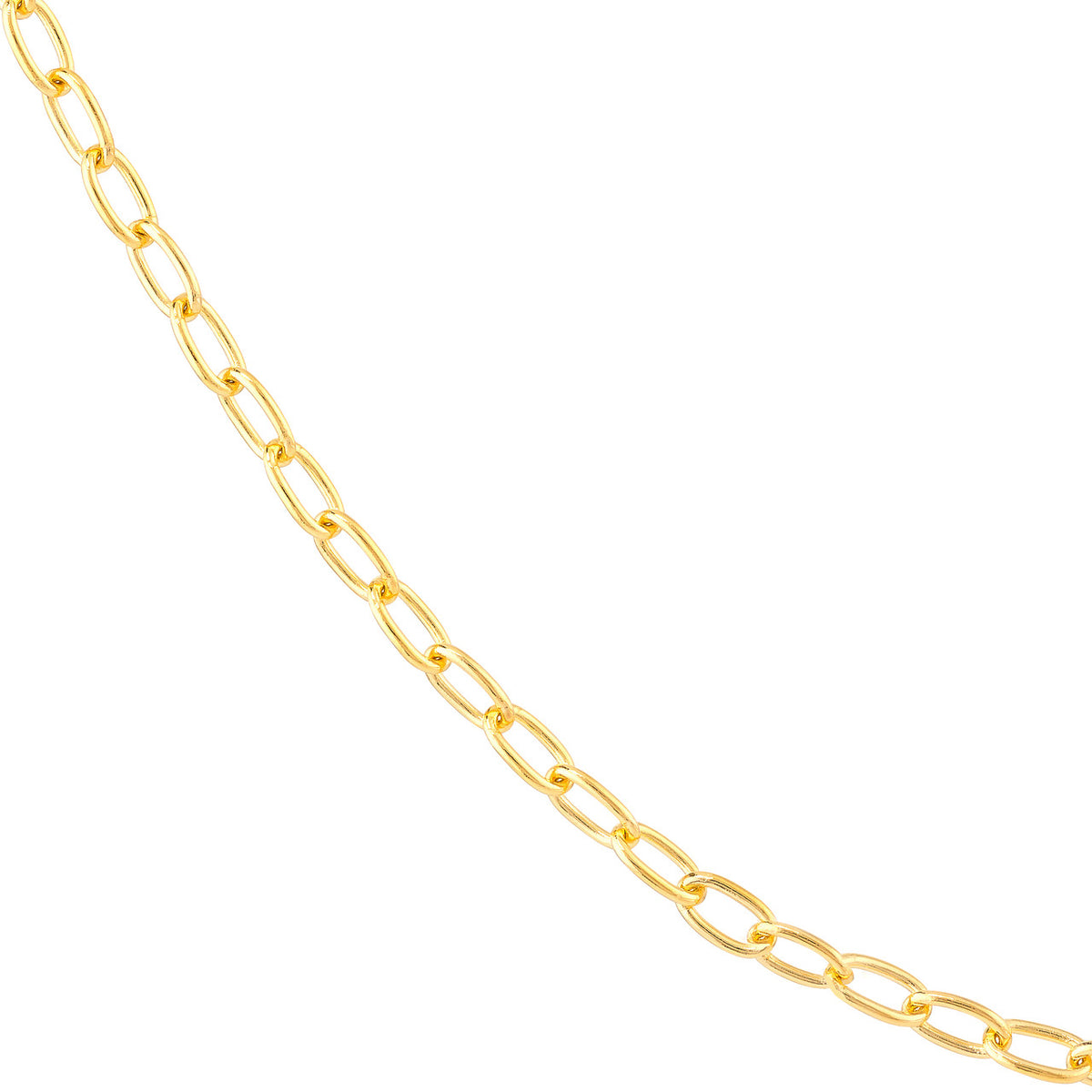 14K Yellow Gold or White Gold or Rose Gold 2.10mm Forzentina Chain Necklace with Lobster Lock