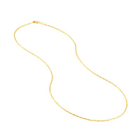 Load image into Gallery viewer, 14K Yellow Gold and White Gold 1.05mm D/C Tube Bead Chain Necklace with Lobster Lock
