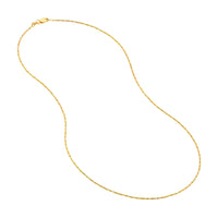 Load image into Gallery viewer, 14K Yellow Gold and White Gold 0.95mm D/C Tube Bead Chain Necklace with Lobster Lock
