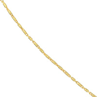 Load image into Gallery viewer, 14K Yellow Gold and White Gold 0.95mm D/C Tube Bead Chain Necklace with Lobster Lock
