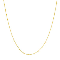 Load image into Gallery viewer, 14K Yellow Gold Faceted Bead Saturn Chain Necklace with Lobster Lock
