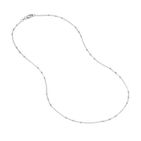 Load image into Gallery viewer, 14K Yellow Gold Or White Gold Triple Bead Saturn Chain Necklace with Lobster Lock
