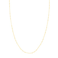 Load image into Gallery viewer, 14K Yellow Gold Or White Gold Triple Bead Saturn Chain Necklace with Lobster Lock
