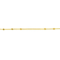 Load image into Gallery viewer, 14K Yellow Gold Or White Gold Triple Bead Saturn Chain Necklace with Lobster Lock
