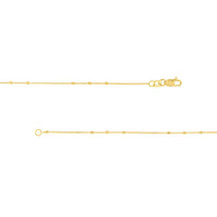 Load image into Gallery viewer, 14K Yellow Gold Or White Gold Triple Bead Saturn Chain Necklace with Lobster Lock

