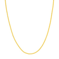 Load image into Gallery viewer, 14K Yellow Gold 2.6mm Solid Round Box Chain Necklace with Lobster Lock
