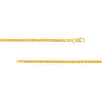Load image into Gallery viewer, 14K Yellow Gold 2.6mm Solid Round Box Chain Necklace with Lobster Lock
