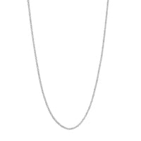 Load image into Gallery viewer, 14K Yellow Gold or White Gold 1.45mm Light Cable Chain Necklace with Lobster Lock
