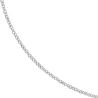 Load image into Gallery viewer, 14K Yellow Gold or White Gold 1.45mm Light Cable Chain Necklace with Lobster Lock
