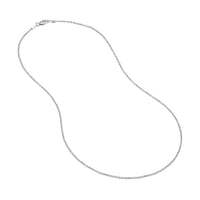 Load image into Gallery viewer, 14K Yellow Gold or White Gold 1.45mm Light Cable Chain Necklace with Lobster Lock

