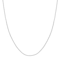 Load image into Gallery viewer, 14K Yellow Gold or White Gold or Rose Gold 1.25mm Paper Clip Chain Necklace with Lobster Lock
