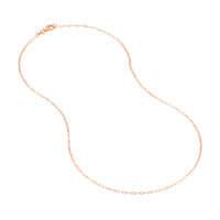 Load image into Gallery viewer, 14K Yellow Gold or White Gold or Rose Gold 1.25mm Paper Clip Chain Necklace with Lobster Lock
