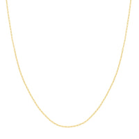 Load image into Gallery viewer, 14K Yellow Gold or White Gold or Rose Gold 1.25mm Paper Clip Chain Necklace with Lobster Lock
