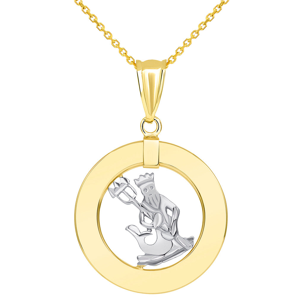 Gold Aquarius Pendants Necklace
