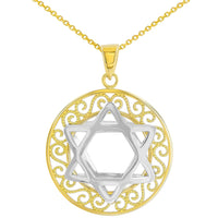 Load image into Gallery viewer, Filigree Star 3d Pendant Necklace
