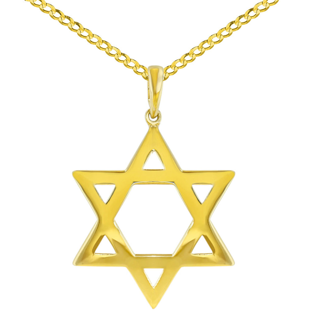 Polished Gold Simple Jewish Charm Pendant Collection | Jewelry America