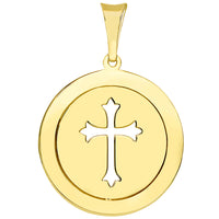 Load image into Gallery viewer, gold cross medallion
