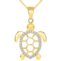 Load image into Gallery viewer, Gold Sea Turtle Pendant Necklace

