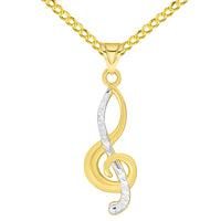 Load image into Gallery viewer, G Clef Charm Music Note Pendant Necklace
