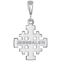 Load image into Gallery viewer, Solid 14K White Gold Crusaders Jerusalem Cross Pendant
