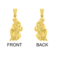 Load image into Gallery viewer, High Polish 14k Yellow Gold 3D Aquarius Water-Bearer Zodiac Sign Charm Pendant 
