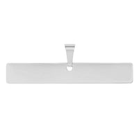 Load image into Gallery viewer, Products Solid 14k White Gold Engravable Personalized Horizontal Bar Charm Pendant

