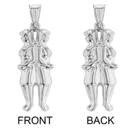 Load image into Gallery viewer, High Polish 14k White Gold 3D Gemini Twins Zodiac Sign Pendant
