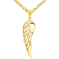 Load image into Gallery viewer, 14k Gold Angel Wing Pendant Necklace
