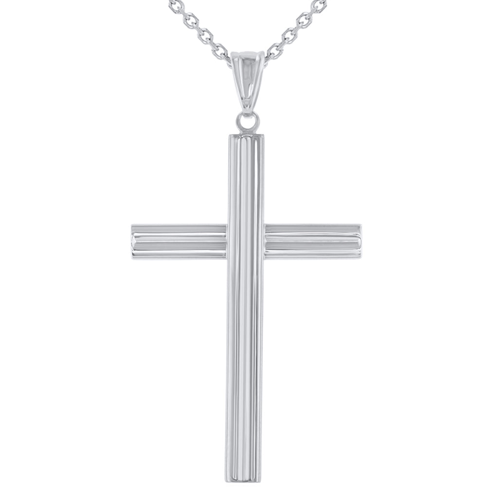 White Gold Necklace With Cross Pendant