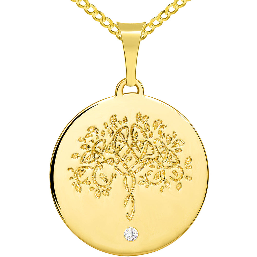 Gold Tree of Life Necklace With Pendant