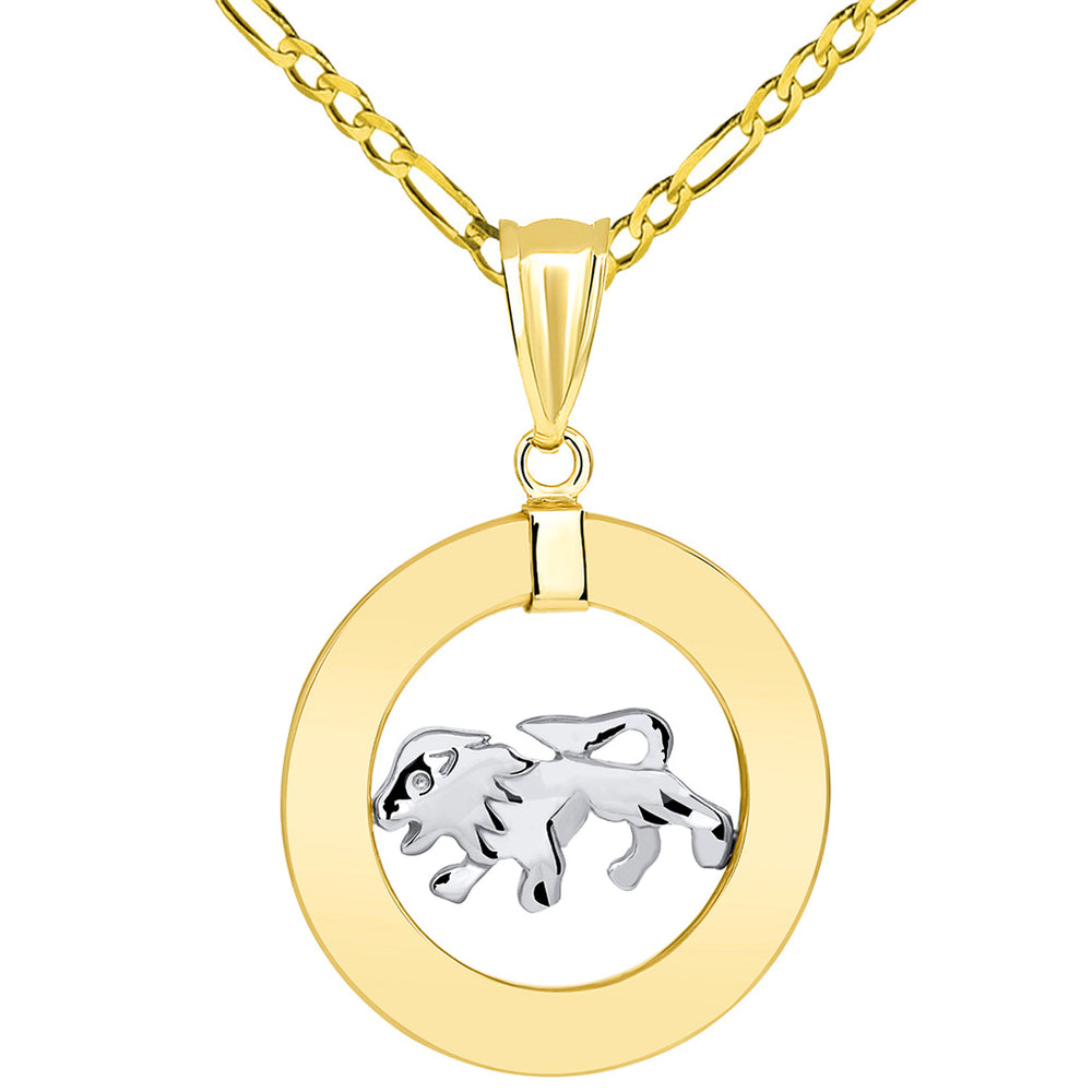 Figaro Leo zodiac sign necklace pendant