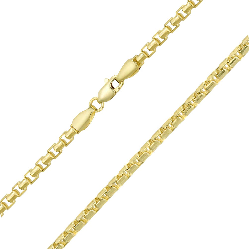 Solid 14k Gold 5mm Box Link Chain Necklace | Jewelry America