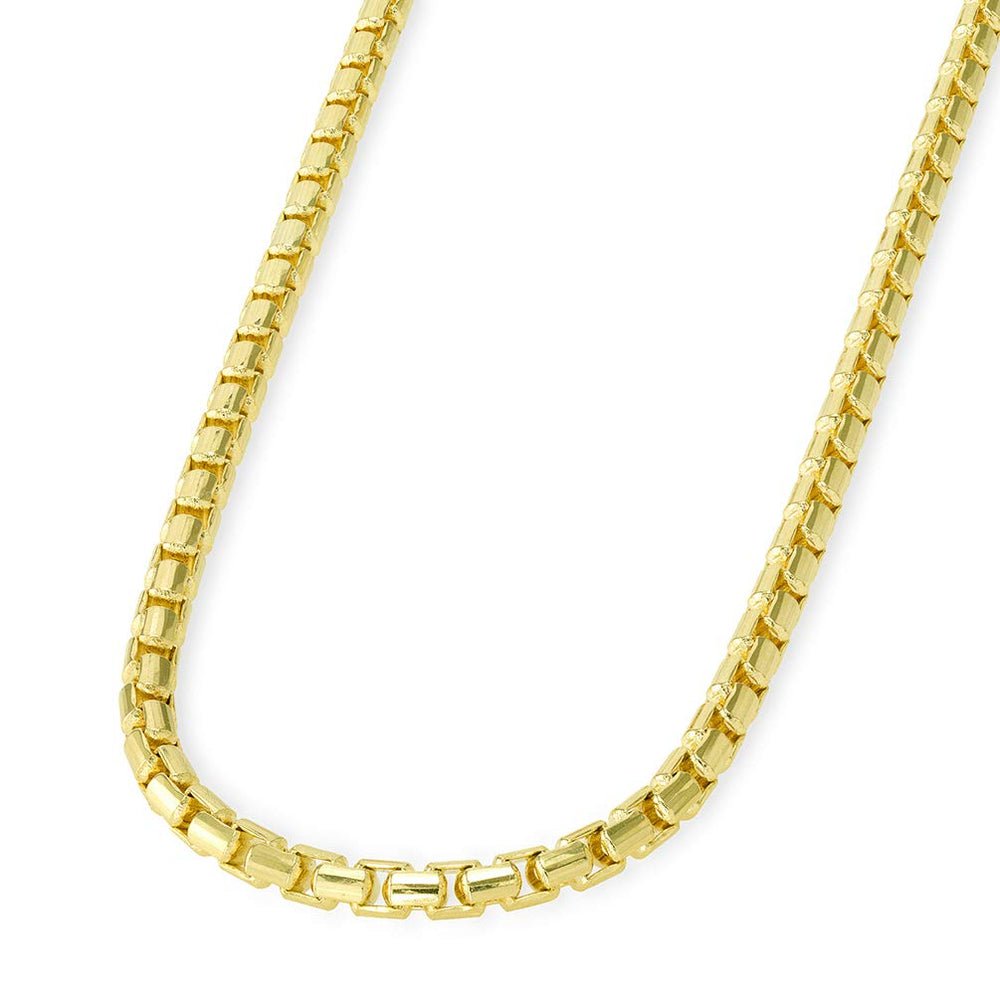 Solid 14k Gold 5mm Box Link Chain Necklace | Jewelry America