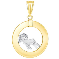 Load image into Gallery viewer, 14k gold aries pendant

