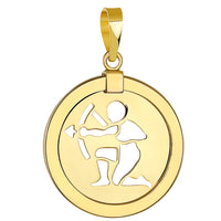 Load image into Gallery viewer, 14K Yellow Gold Sagittarius Zodiac Pendant
