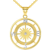 Load image into Gallery viewer, 16-Wind Point Compass Rose Pendant Necklace
